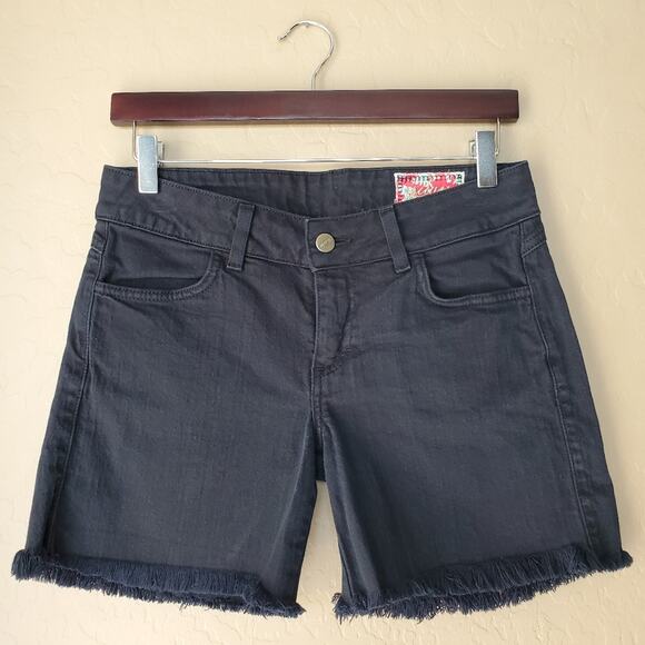 Siwy Custom Cutoff Bermuda Black Denim Shorts - Picture 2 of 9